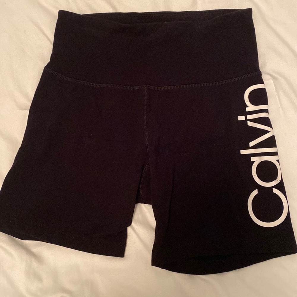 Calvin Klein, black, bike shorts. Size: S.